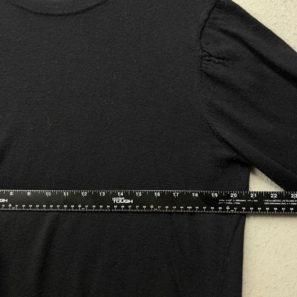 Banana Republic Mens XL Black 100% Merino Wool Crew Neck Lightweight Sweater